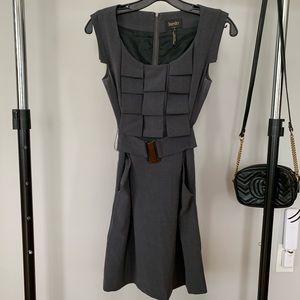 LAUNDRY by Shelli Segal gray dress